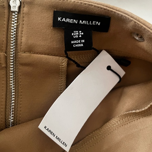 Beige Karen Millen luxury skirt with zipper and gold buttons. NWT. never worn - Picture 6 of 6